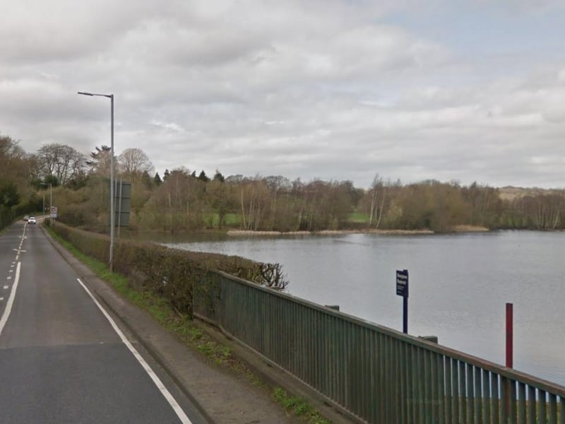 This long lane runs next to Moorgreen Reservoir.