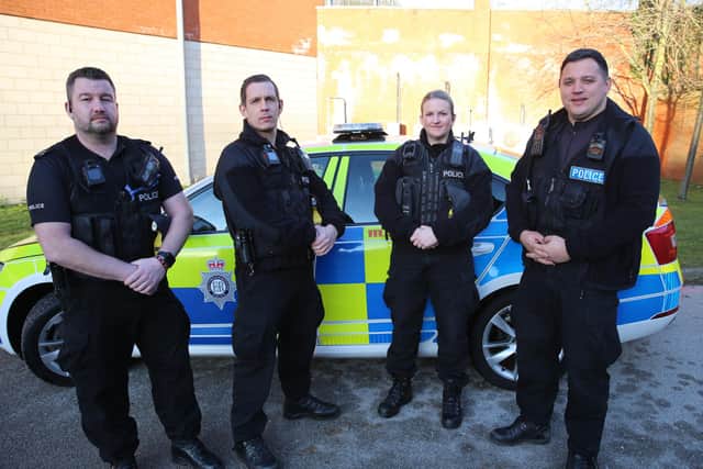 Members of Nottinghamshire Police's dedicated county knife crime team. (Photo by: Nottinghamshire Police)