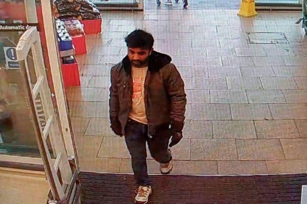 Officers have released an image of a man they wish to trace after a teenager was harassed while shopping in Kimberley.