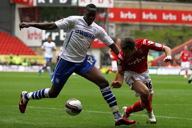 Lucas Akins in action forTranmere.