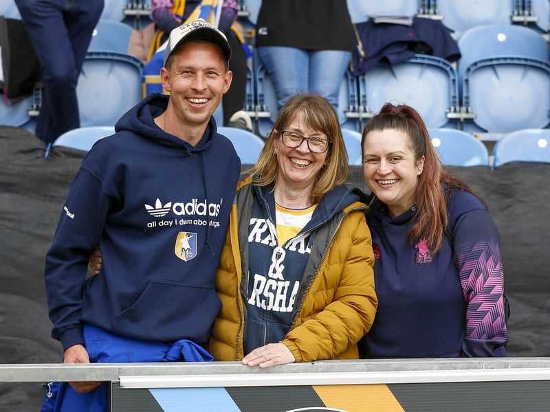 Mansfield Town fans who made the final day of the season trip to Colchester United.