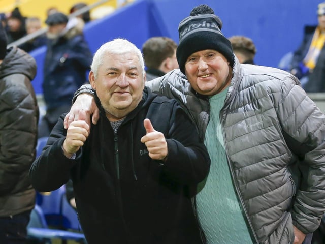 Mansfield Town fans at last night's draw with Sutton United.