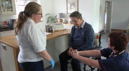 Malcolm being supported by Nottinghamshire Healthcare's South Notts Community Stroke Team