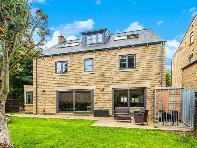 The property is on the corner of Weetwood Drive - the pen in the garden is a useful feature, to keep pets safe.