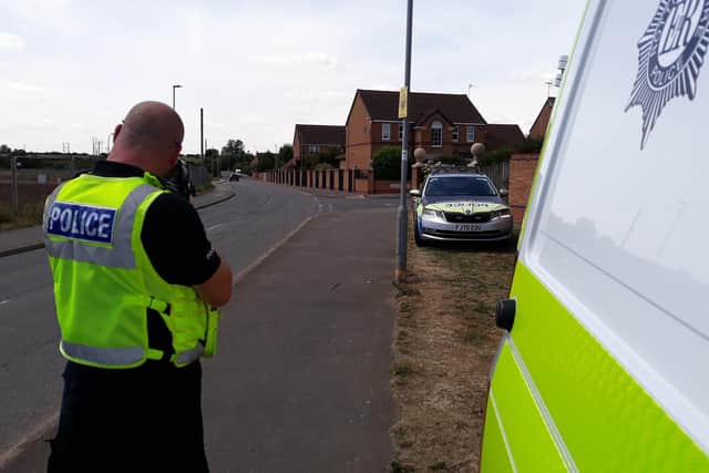 Police watching for speeding motorists.