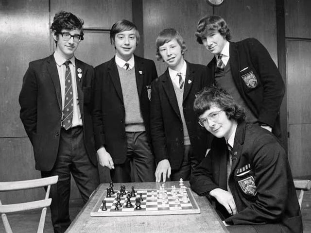 The chess team from Ashfield School in Kirkby in 1973.