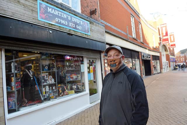 Small business feature. Martins DVDs - Low St Sutton in Ashfield. Martin Topley.