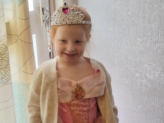 Lilith aged 5, from Sutton-in-Ashfield, is Sleeping Beauty