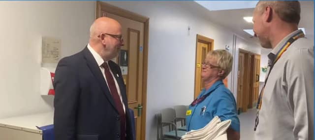 Steve Yemm MP Visiting the John Eastwood Hospice