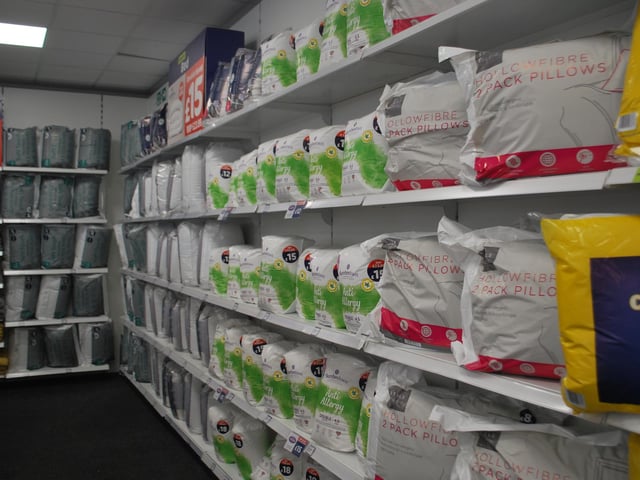 Pillows are among the range of items available.