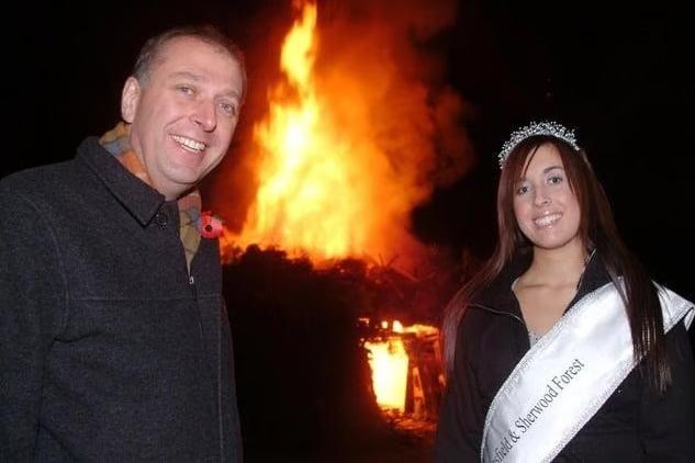 Miss Mansfield was on hand to help kick off the festivities at Portland College's packed bonfire night back in 2006