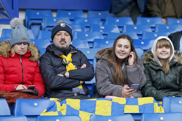 Stags fans during the Emirates FA Cup Second Round match against Sheffield Wednesday at Hillsborough.