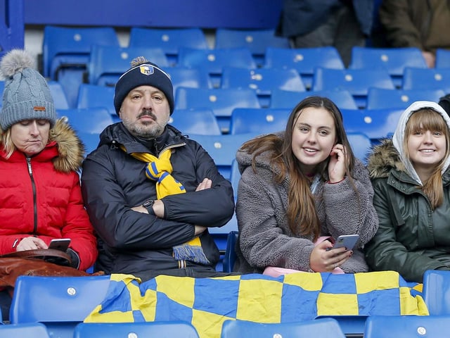 Stags fans during the Emirates FA Cup Second Round match against Sheffield Wednesday at Hillsborough.