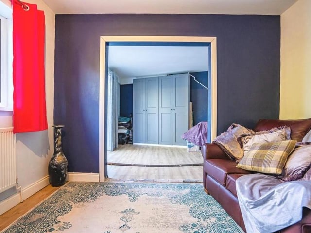 Another glance at the extended bedroom, which underlines how much space there is within the bungalow after the conversion of a garage.