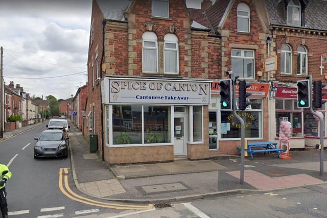 Spice of Canton, on Nottingham Road, Mansfield, was rated three out of five on February 28