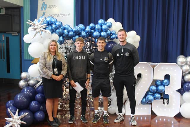 Manor Academy student Jacob Pearce achieved a distinction*/distinction in BTEC Sport and a grade B in A Level business. He will start an apprenticeship as a sports coach with G3A Football Academy.