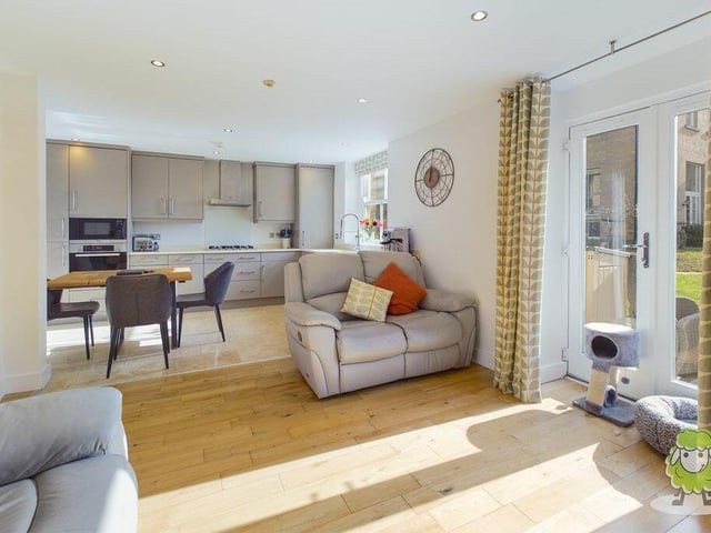 The whole kitchen/lounge/diner on the ground floor of the £240,000-plus property is a terrific space for entertaining guests.