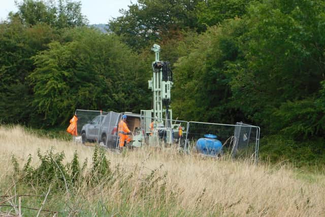 Workmen at the site.