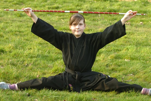 Pictured at home on  Alport Road, Birley, Sheffield is eight year old Tia Caley a memebr of the Sheffield Dragons Martial Arts centre, Woodhouse, who  in 2009 eceived her Karate Black Belt.