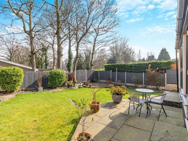 The garden is the perfect place to spend family time or entertain guests.