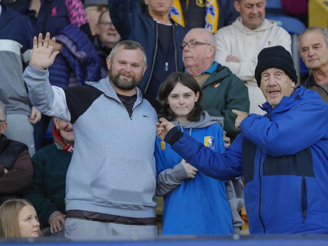Stags fans at the Stevenage game.