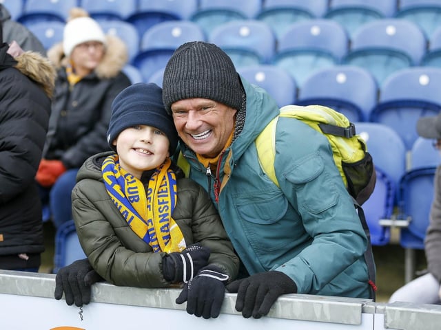 Mansfield Town fans before the 4-1 win over Doncaster Rovers.