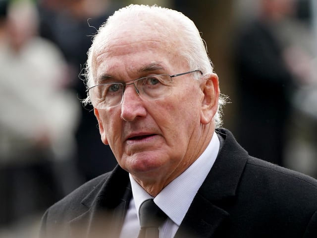 Former Rangers goalkeeper Peter McCloy attends the memorial service