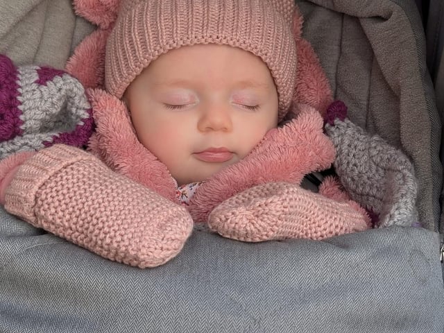 This photo of Robyn, five months, was sent to us by Bethany Holt
