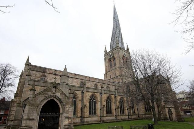 Chesterfield's famous crooked spire isn't fastened on (it's the weight of the lead that holds it in place!)