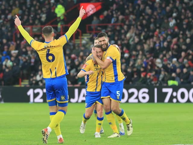Louis Reed scores during the Emirates FA Cup third round match against Sheffield Utd FC at Bramall Lane, 11 Jan 2026, Photo credit Chris & Jeanette Holloway / The Bigger Picture.media