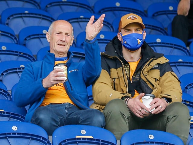 Stags fans ahead of the 2-2 draw with Forest Green.