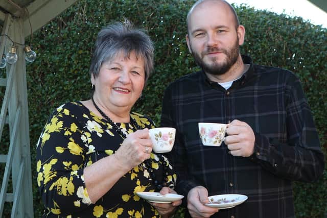 Christine Batho and son Jon charity who organise fundraising garden parties to help others