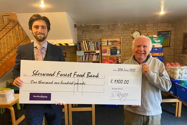 Sherwood Forest Food Bank received £1,100.