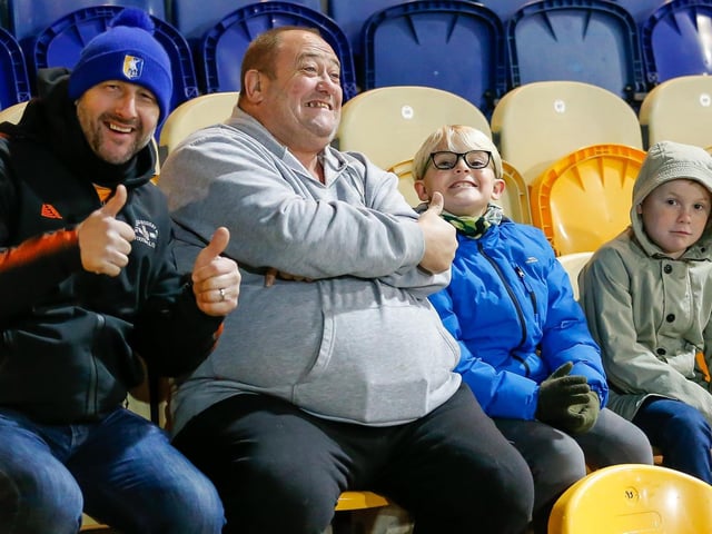 Mansfield Fans at the match against Carlisle Utd.