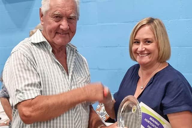 Roy Wetton was presented with The Sherwood Group Salver by Sarah Shortt.