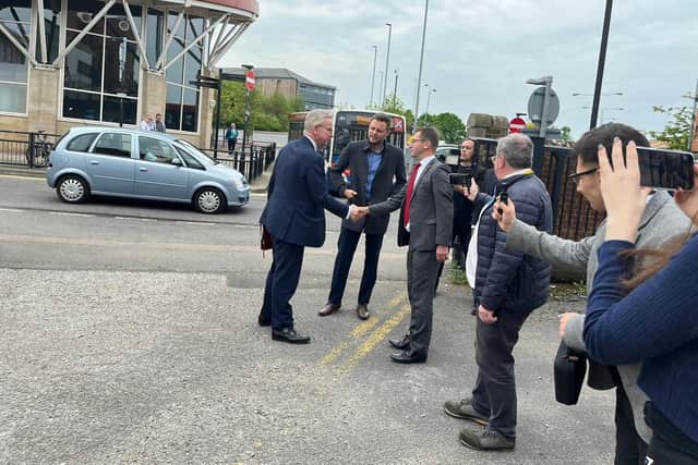 Michael Gove meets Executive Mayor of Mansfield, Andy Abrahams, with Mansfield MP, Ben Bradley