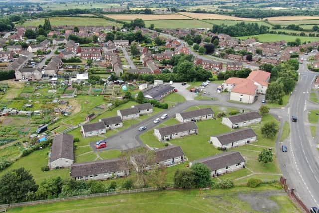 An aerial view of Woburn Close in Blackwell. (Photo by: Bolsover Council)
