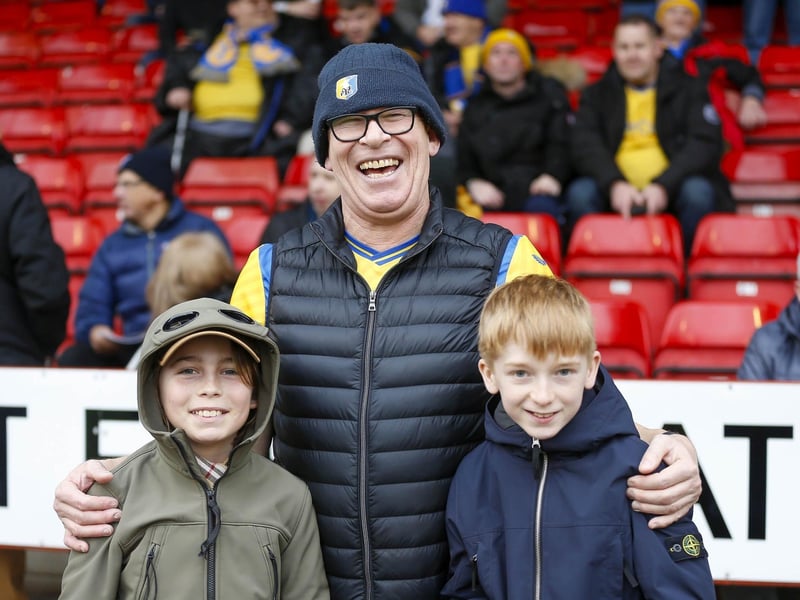 Mansfield Town fans at the defeat to Walsall.