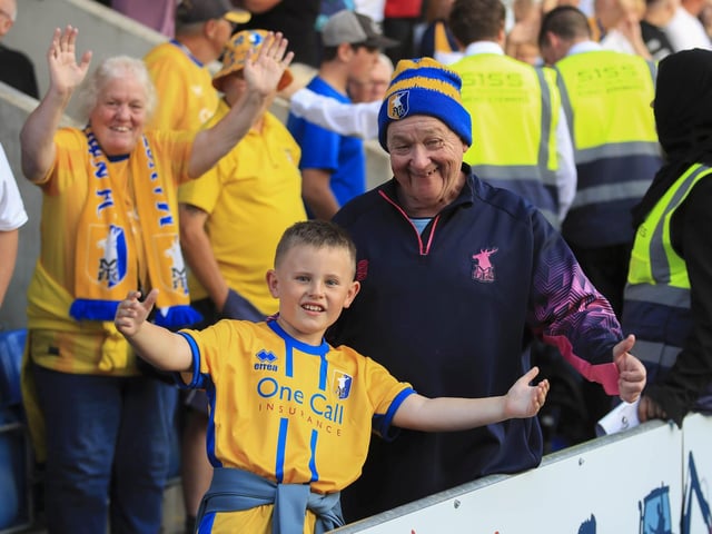 Mansfield fans at the SMH Group Stadium.