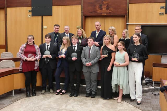 4Uth district winners with their awards and the people that nominated them.