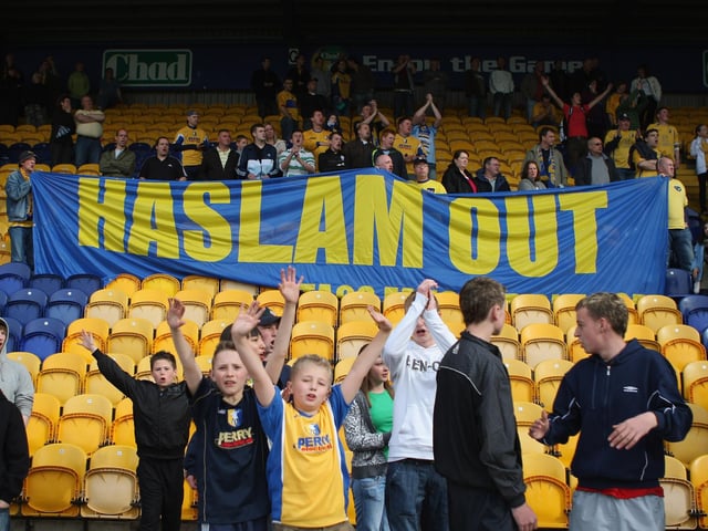Stags fans make their feelings known in 2008.