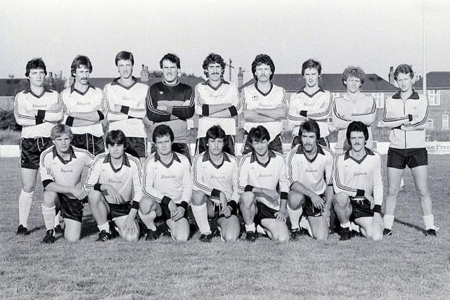 The 1981 Sutton Town side line-up ahead of a match. What memories do you have of watching the club?