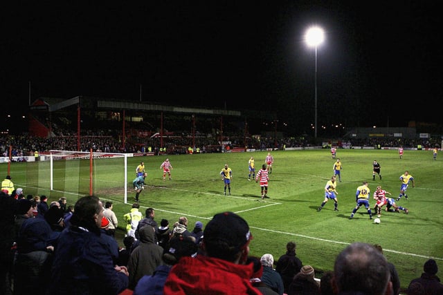 Mansfield Town are beaten by Doncaster at Belle Vue on December 12, 2006 to exit the FA Cup.