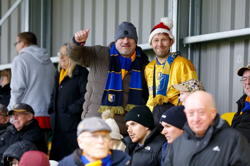 Mansfield Town fans who made the trek to London.