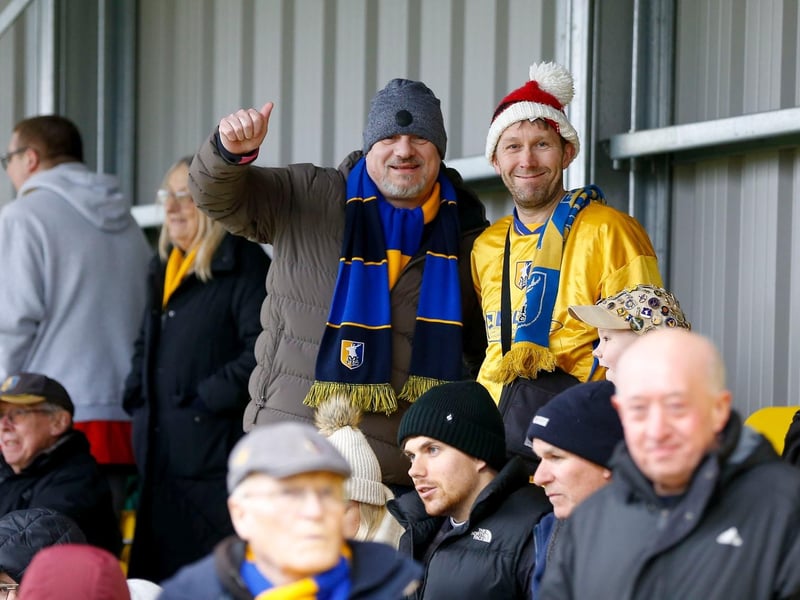 Mansfield Town fans who made the trek to London.