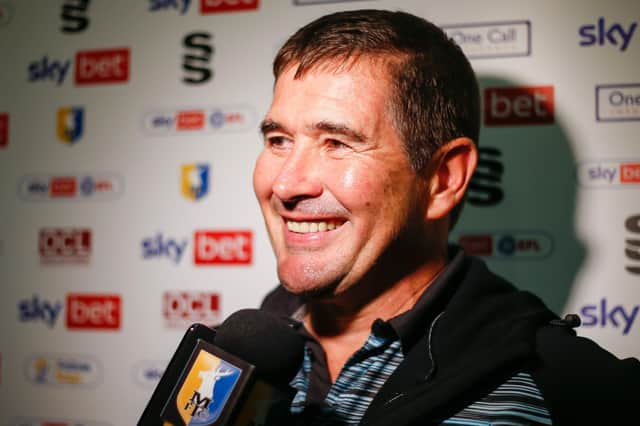 Mansfield Town manager Nigel Clough - relishing being underdogs on Saturday. Photo by Chris Holloway/The Bigger Picture.media.