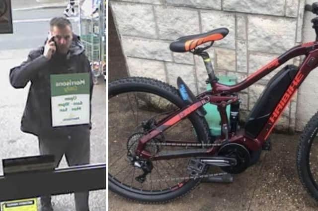 Do you recognise this man? Or have you seen this bike?