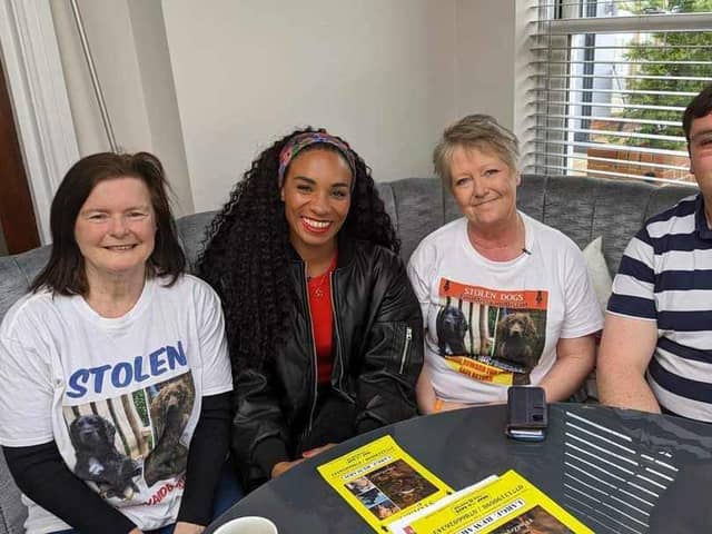 Lisa Dean with Beauty's Legacy volunteers and BBC's Michelle Ackerley.