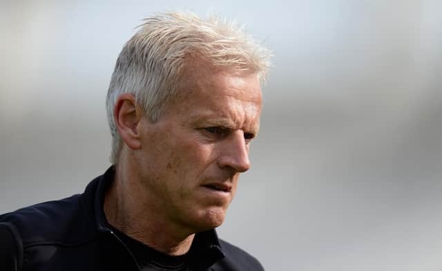 Peter Moores, Head Coach of Nottinghamshire, has praised the spirit of his players. (Photo by Harry Trump/Getty Images)