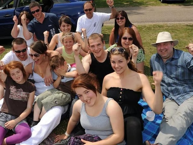 A family from Kirkby in Ashfield make the most of the glorious sunshine back in 2010.